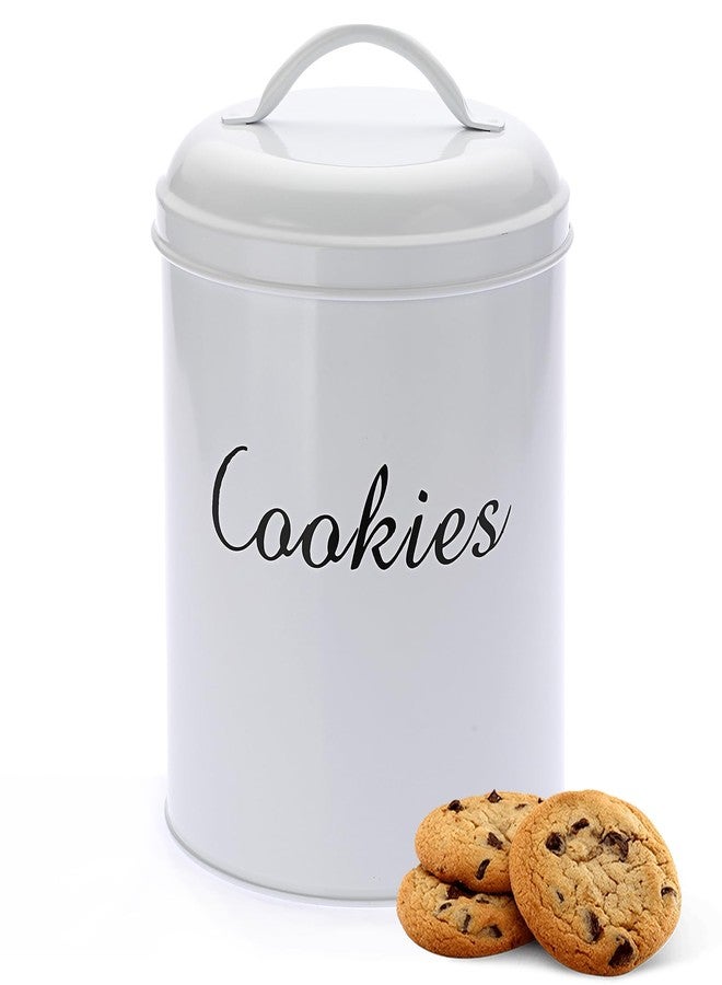 BSTKEY Large Cookie Tin, Airtight Cookie Snack Jars with Lid, Decorative Candy Canister, Baking Gift Tins Farmhouse Countertop Tinplate Box for Storing Patisseries, Puff Pastries Craft Supplies - Image 1
